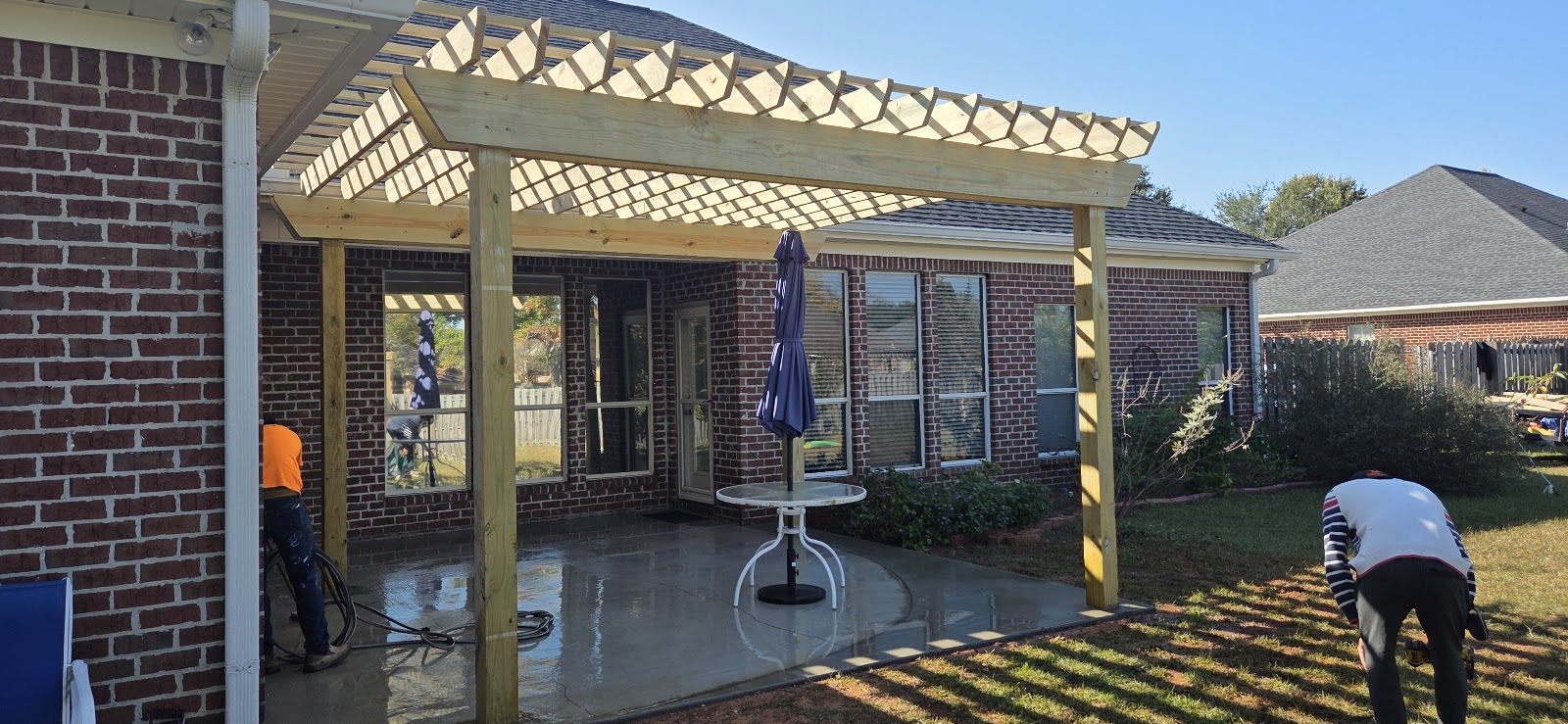 Pergola and patio construction