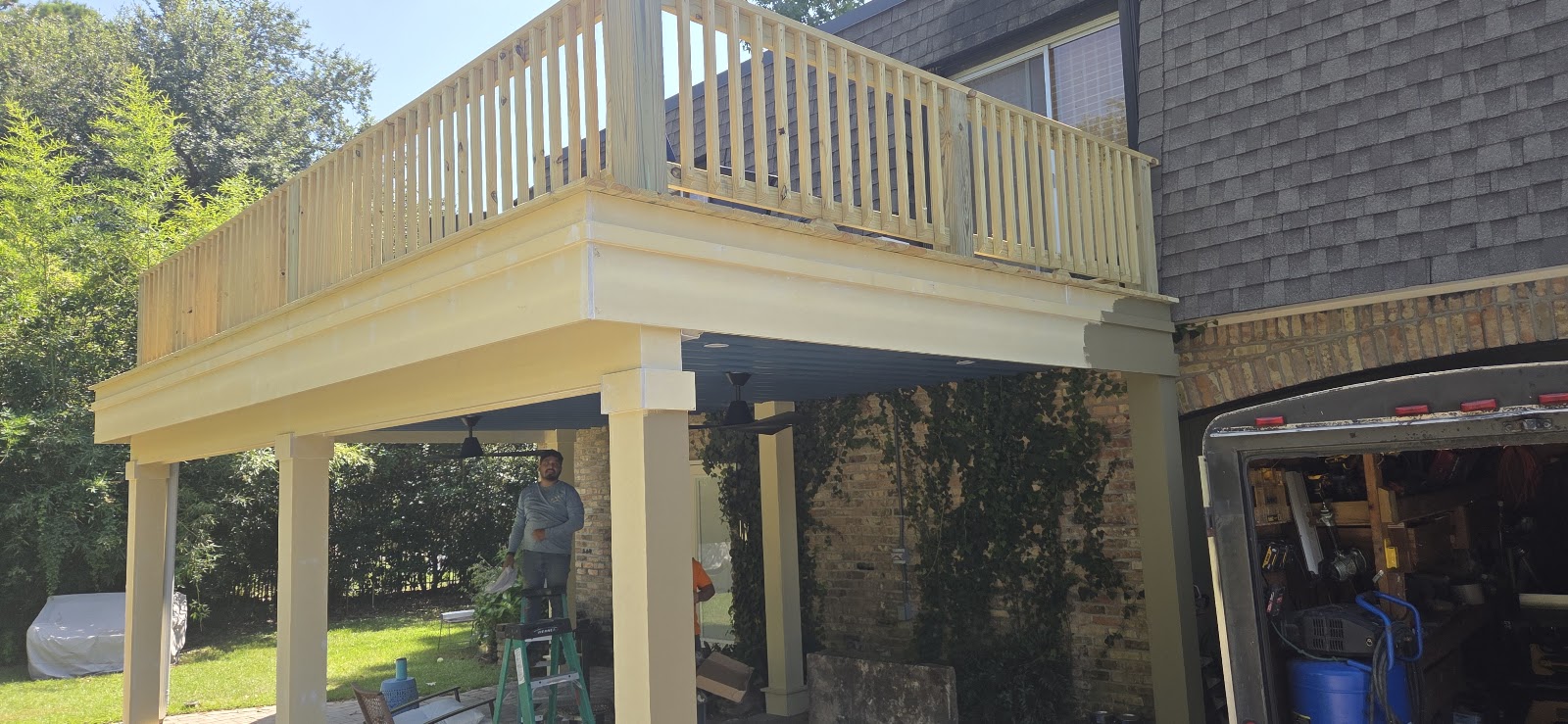 Completed covered porch addition