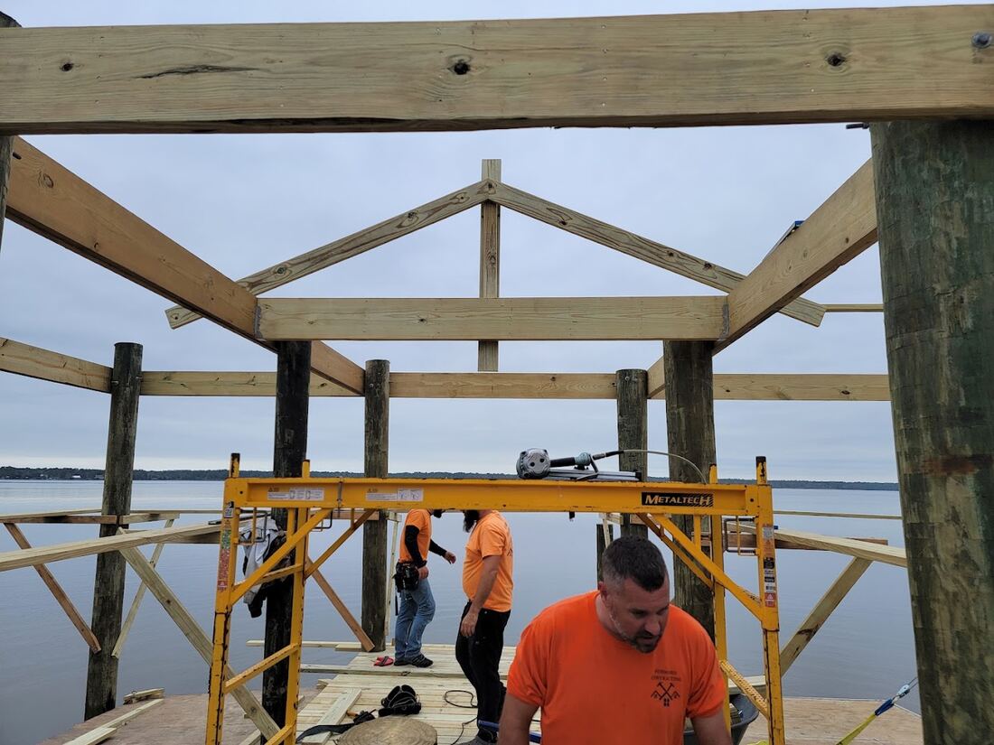 Heavy timber post-and-beam framing