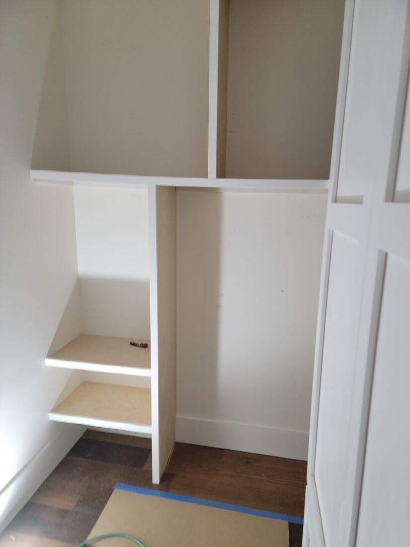 Custom closet shelving and built-in storage