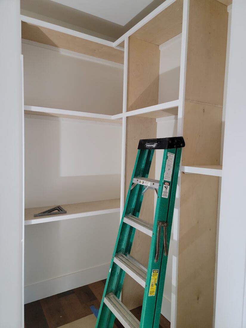 Custom walk-in closet built-ins